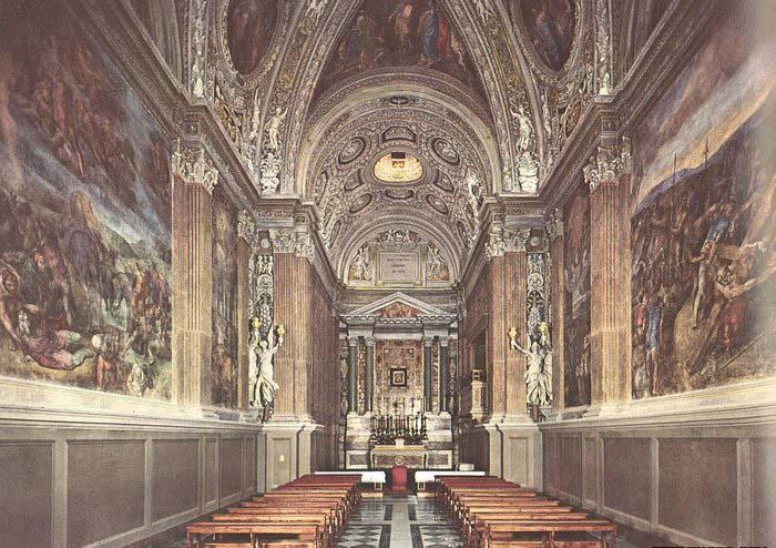 Michelangelo Buonarroti View of the Chapel